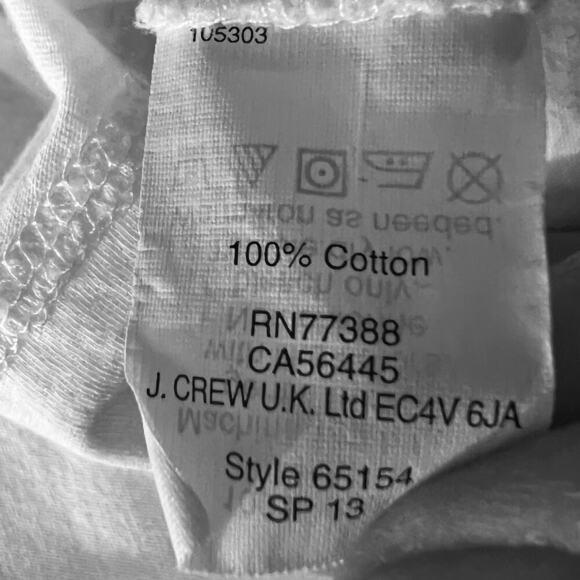 J Crew Lace Overlay Top White Slub Knit 3/4 Sleeve Size M Coastal Minimalist - Picture 8 of 11